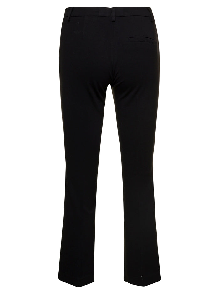 Punto Milano Black Slim Pants Woman Douuod Trousers