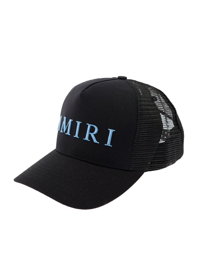 Black Logo Trucker Cap Cotton Man Amiri Hats And Gloves