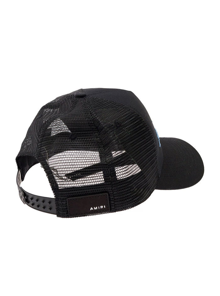 Black Logo Trucker Cap Cotton Man Amiri Hats And Gloves