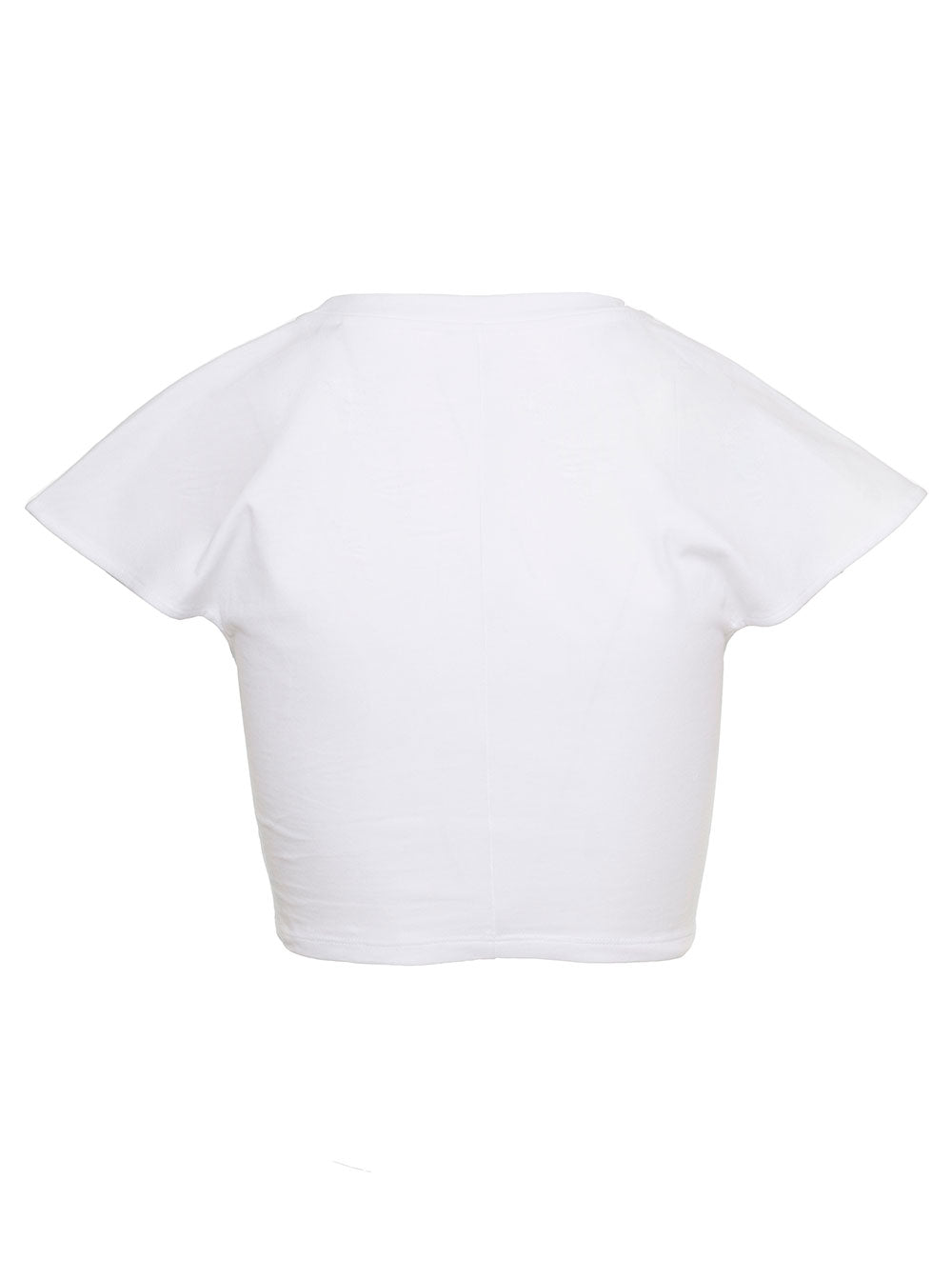 Zineae White Cropped T-Shirt With Knot Detail Cotton Woman Isabel Marant Tshirts And Polo Shirts