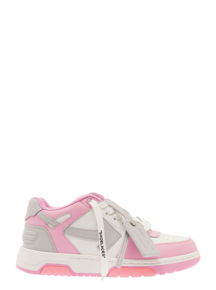 Out Of Office Multicolor Low Top Sneakers With Arrow Motif Leather Woman Off-White Polyester