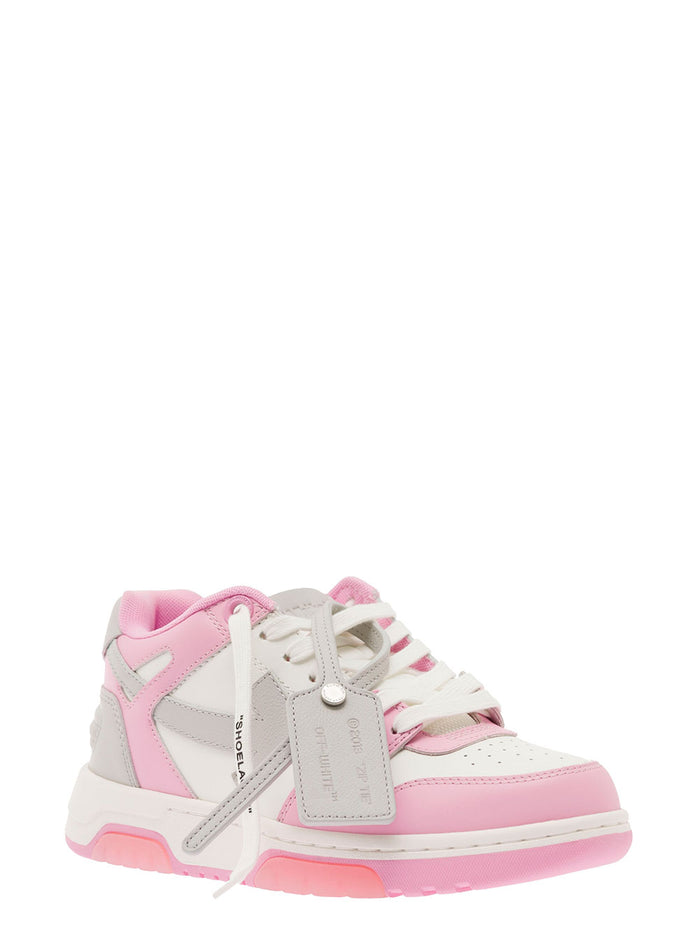 Out Of Office Multicolor Low Top Sneakers With Arrow Motif Leather Woman Off-White Polyester