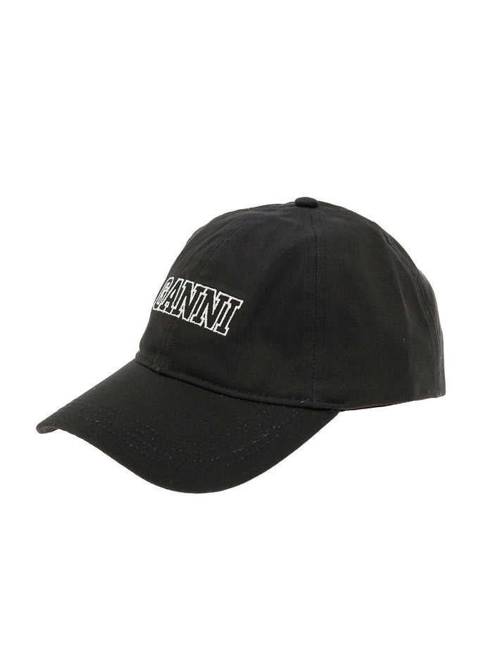 Black Software Heavy Hat With Logo Cotton Woman Organic And Gloves
