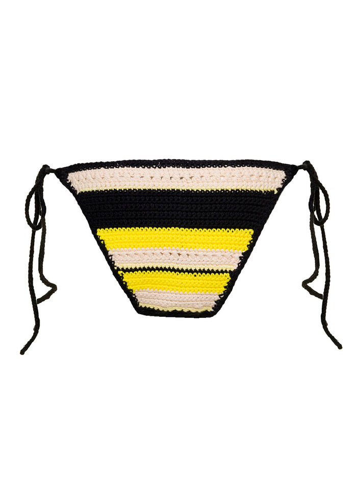 Multicolor Bikini Briefs With Adjustable Strings Cotton Crochet Woman Ganni Organic Beachwear