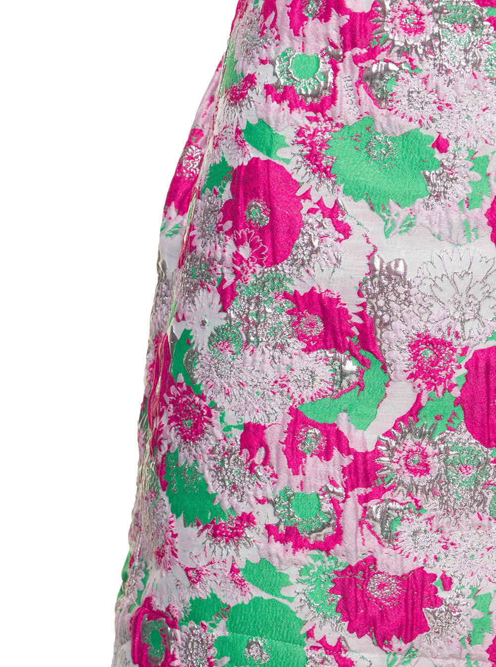 Multicolor Mini A-Line Skirt With 3d Jacquard Floreal Motif Recycled Polyester Woman Ganni