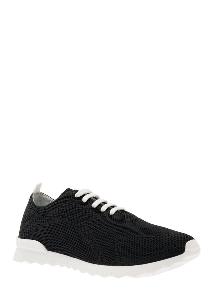 Black Sneakers Canvas Man Cotton Elastane