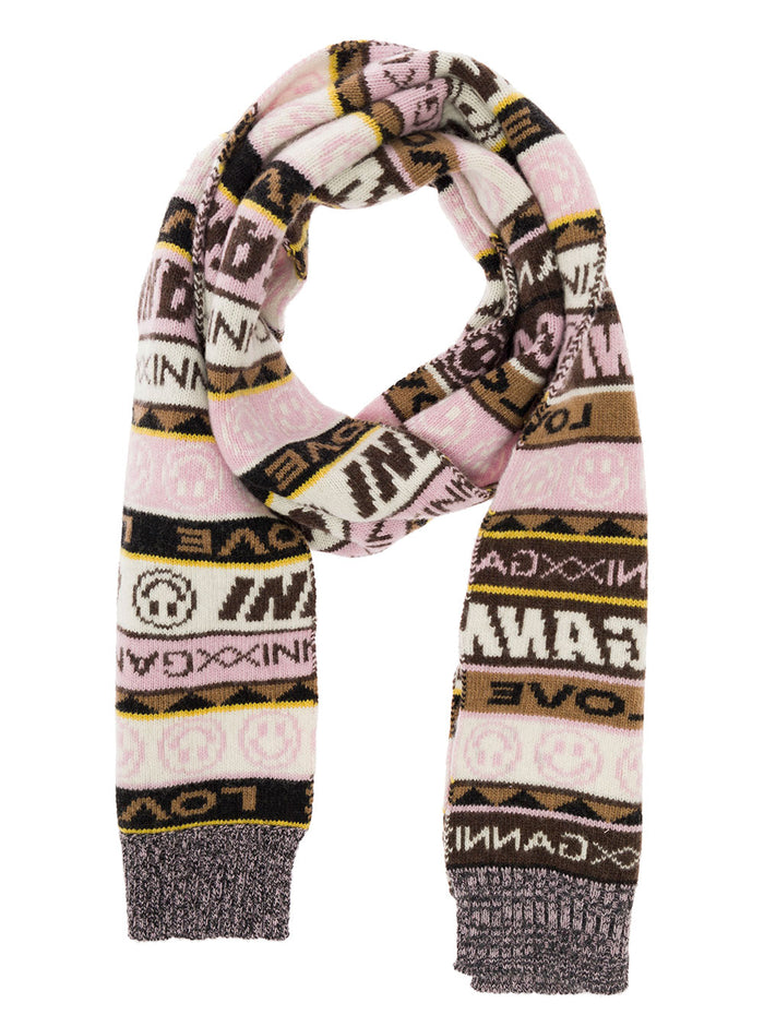 Graphic Wool Scarf Grey Rec Pa Scarfs And Foulards
