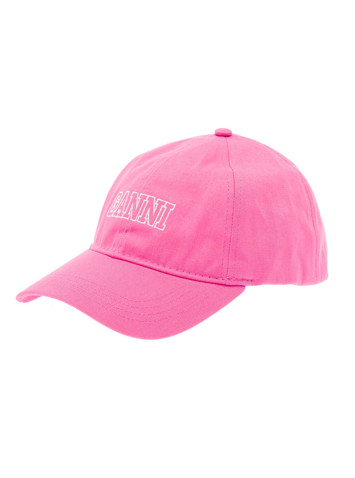 Pink Baseball Cap With Embroidered Logo Cotton Woman Organic Hats And Gloves