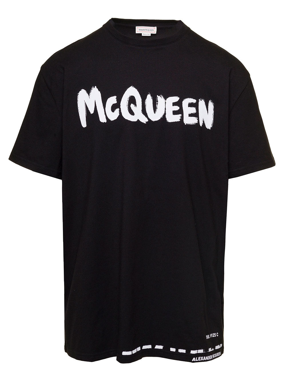 Black Graffiti Logo Crewneck T-Shirt Jersey Man Cotton Tshirts And Polo Shirts