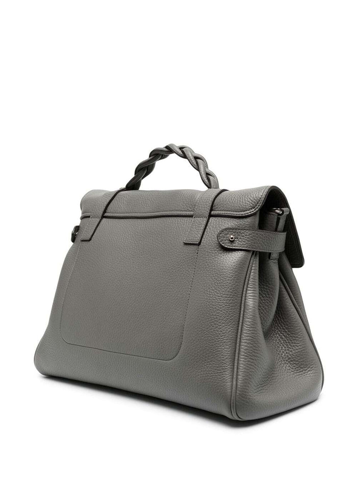 Mulberry Woman Alexa Pebbled Leather Grey Shoulder Bag Bovine Crossbody