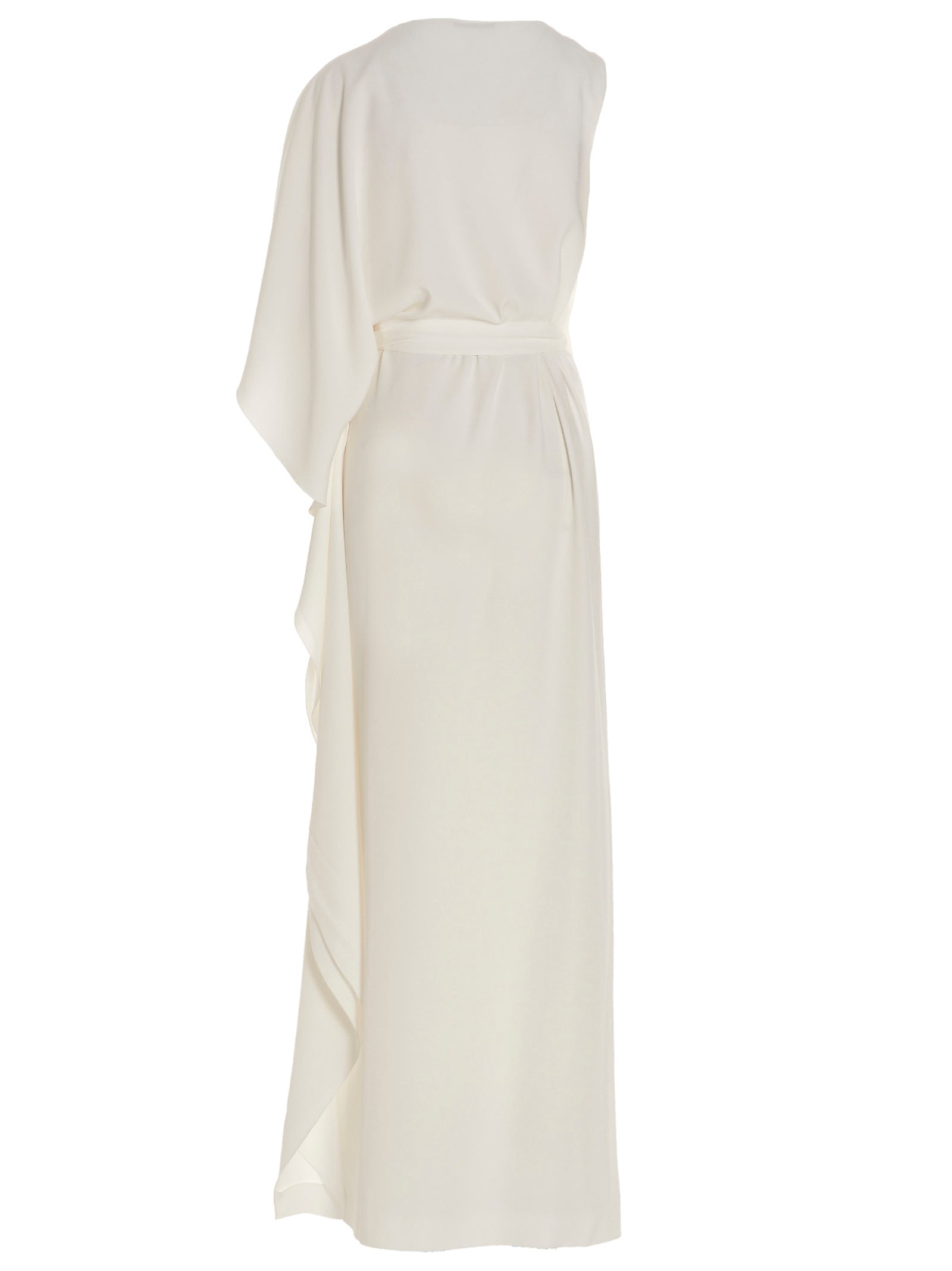 Draped Dress White Acetate Viscose