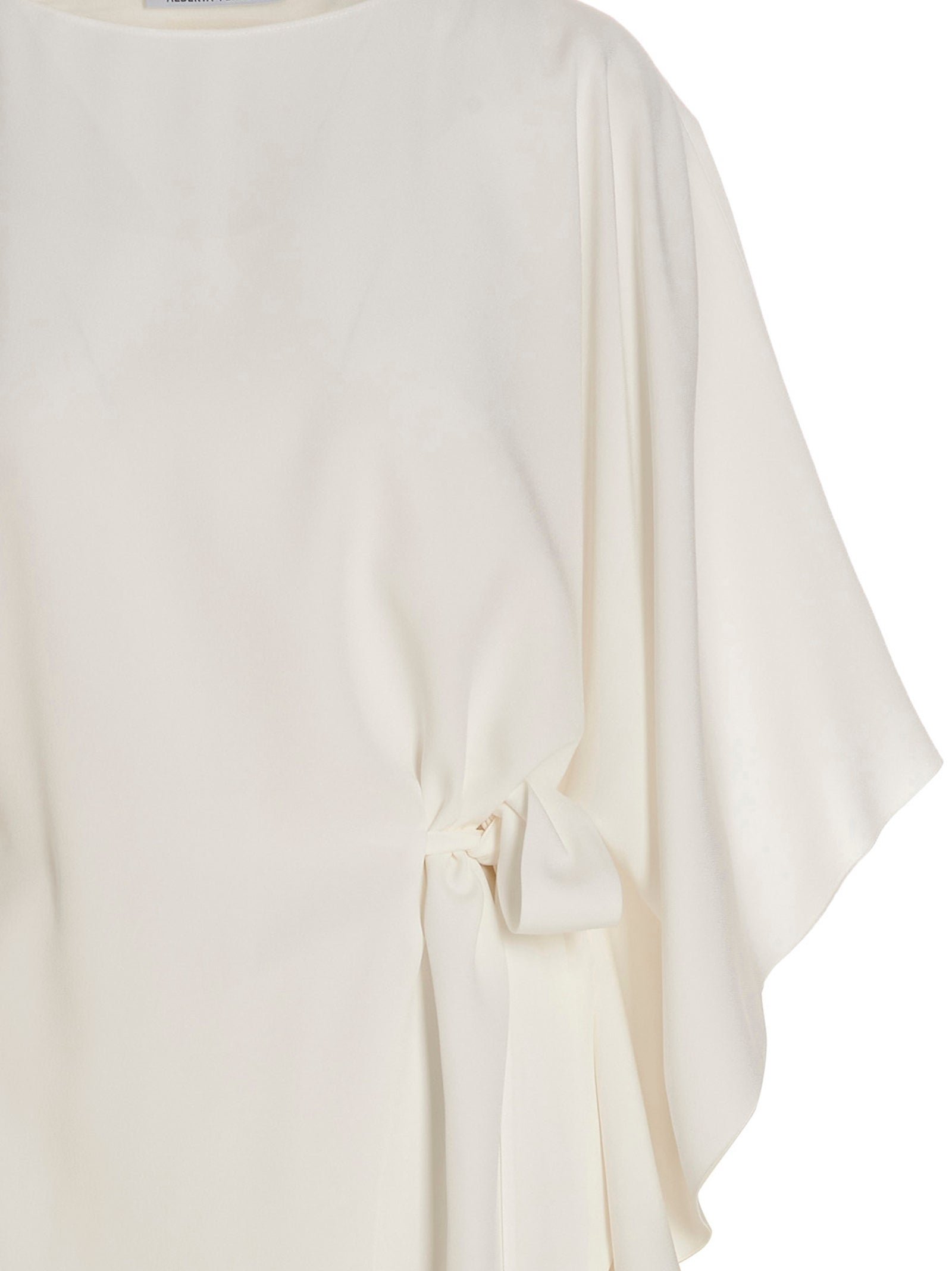 Draped Dress White Acetate Viscose