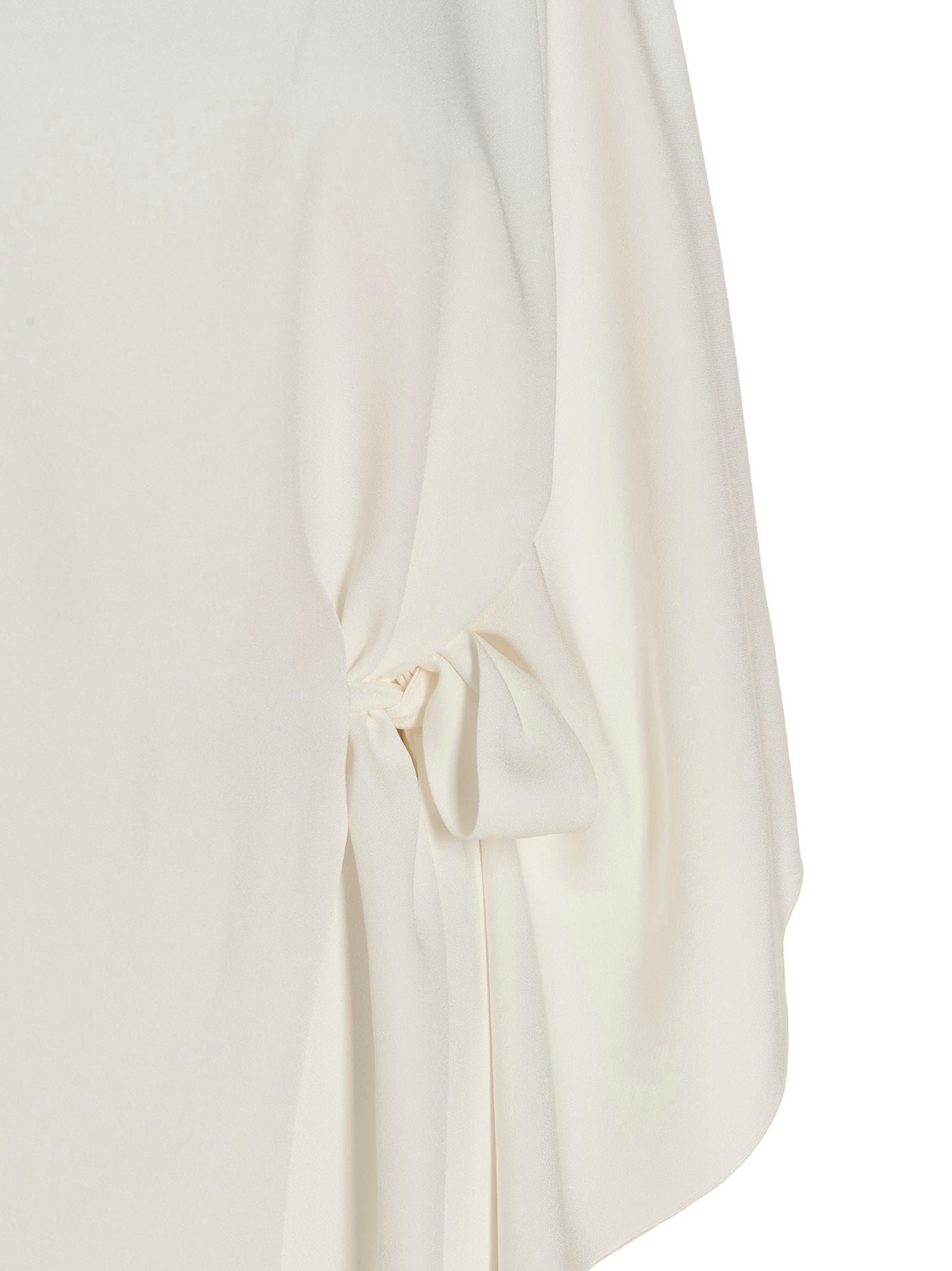 Draped Dress White Acetate Viscose