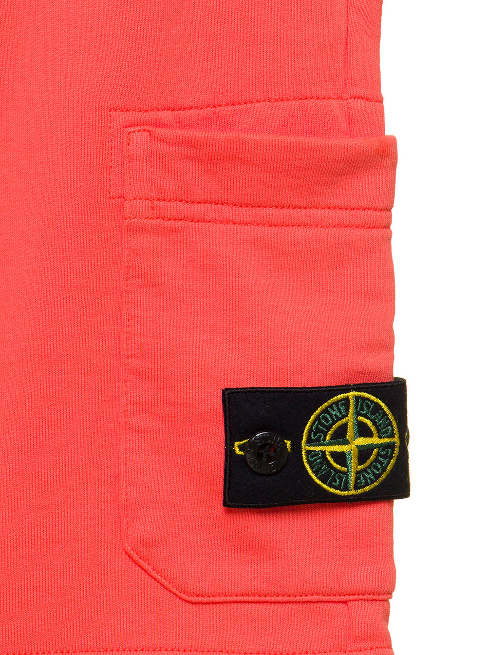 Red Bermuda Shorts With Logo Patch Cotton Boy And