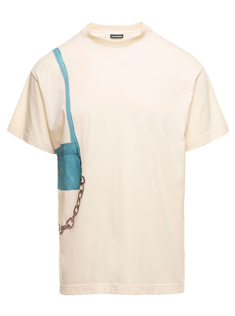 Ciu T-Shirt With Trompe Loeil Print Cotton Man Jacquemus Beige Tshirts And Polo Shirts