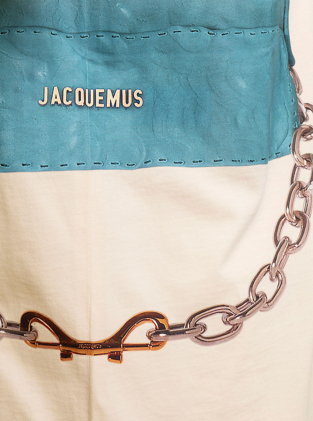 Ciu T-Shirt With Trompe Loeil Print Cotton Man Jacquemus Beige Tshirts And Polo Shirts