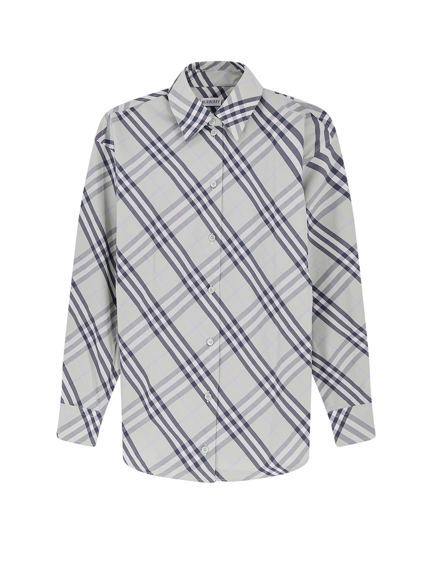 Burberry Shirts Seafoam Green Ip Chk Cotone