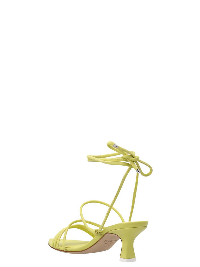 Dafne Sandals Green Leather