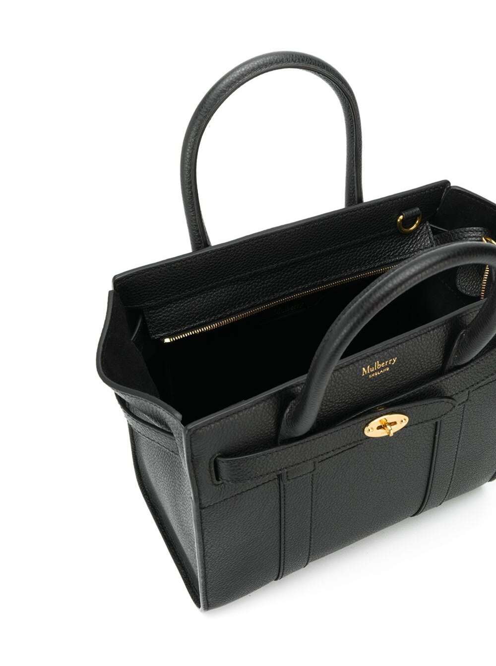 Batswater Small Black Leather Handbag Mulberry Woman Bovine Hand Bags