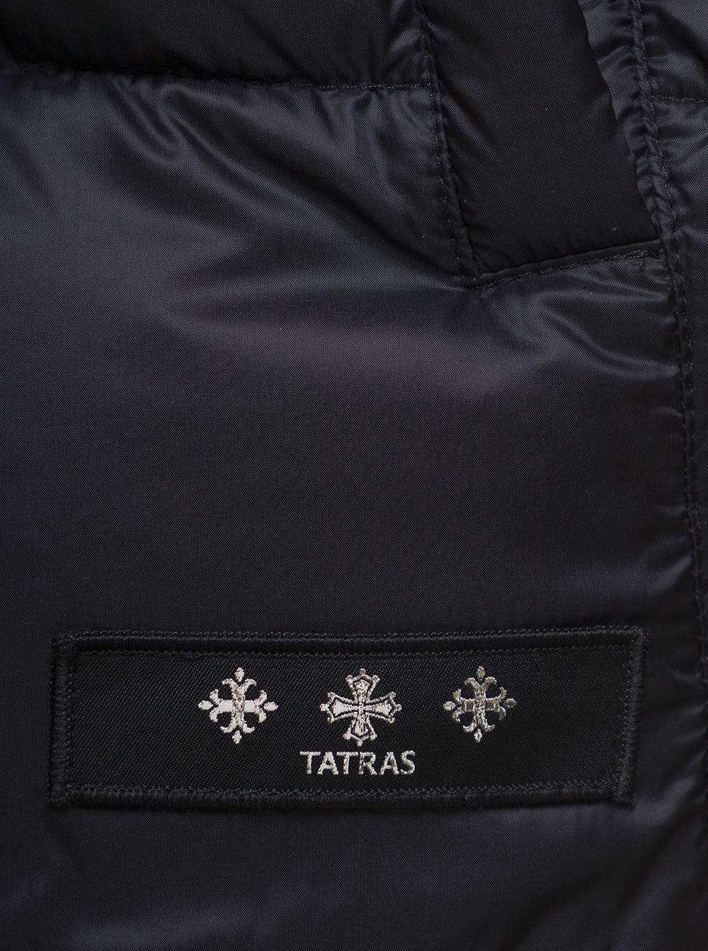 Poseidon Black Down Vest With Detachable Hood Nylon Man Blazers