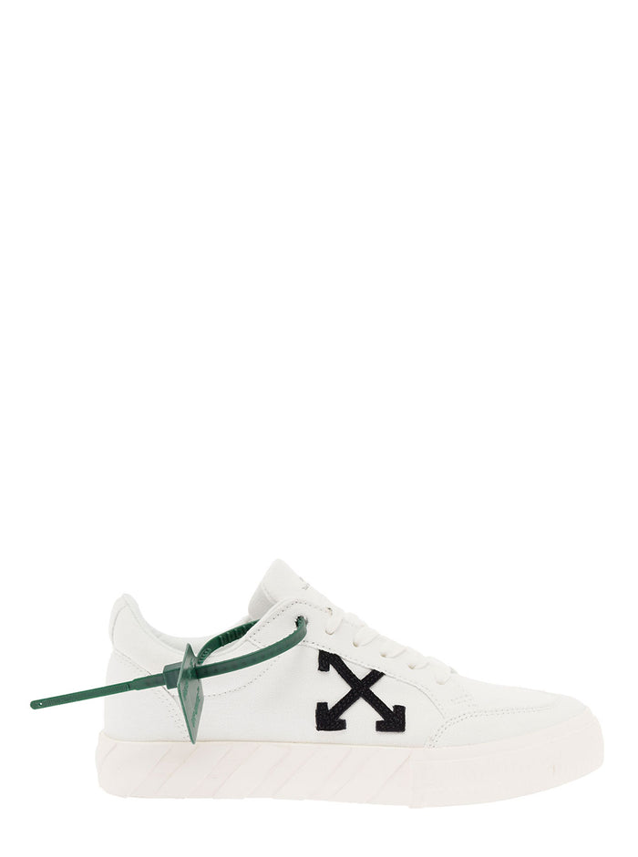 Off White Womans Low Vulcanized Cotton Sneakers