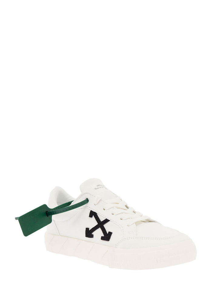Off White Womans Low Vulcanized Cotton Sneakers
