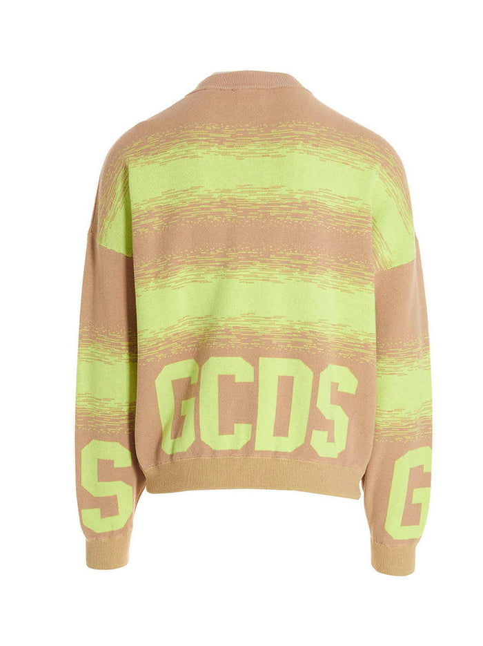 GCDS Low Band Degradè sweater Multicolor Cotton Sweater, Cardigans
