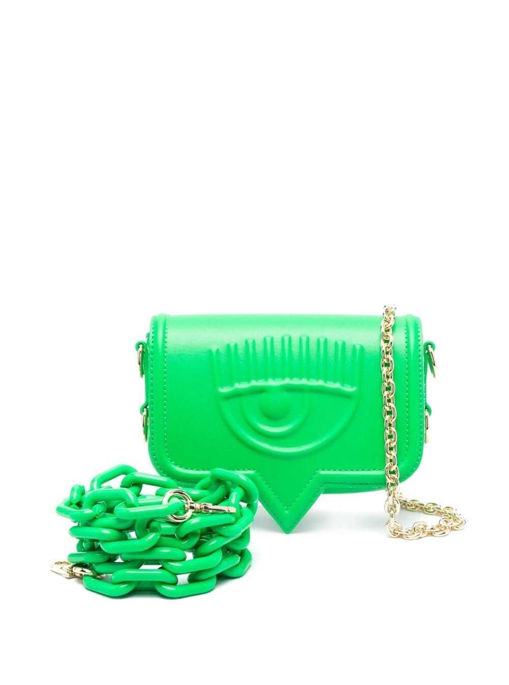 Green Eyelike Crossbody Bag Polyester Woman