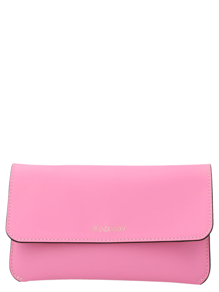 Logo Smartphone Holder Pink Lamb Leather Hi-tech