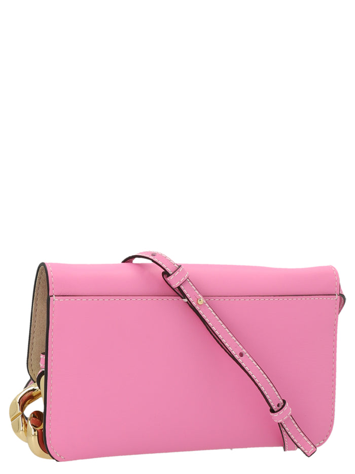 Logo Smartphone Holder Pink Lamb Leather Hi-tech