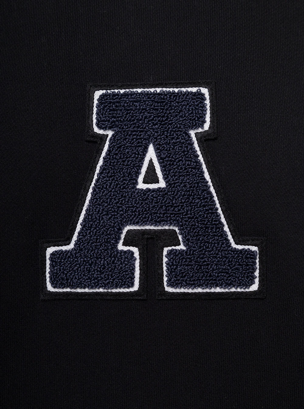 Black Hoodie With Logo Patch Cotton Man Sweatshirts