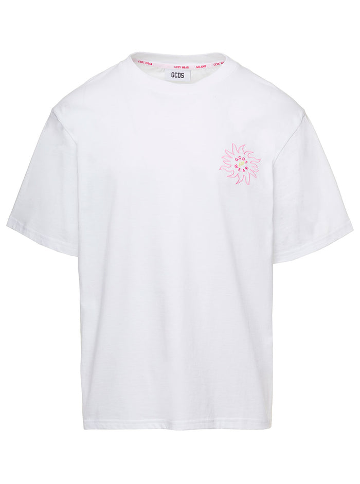 White T-Shirt With Graphic Print Cotton Man Tshirts And Polo Shirts