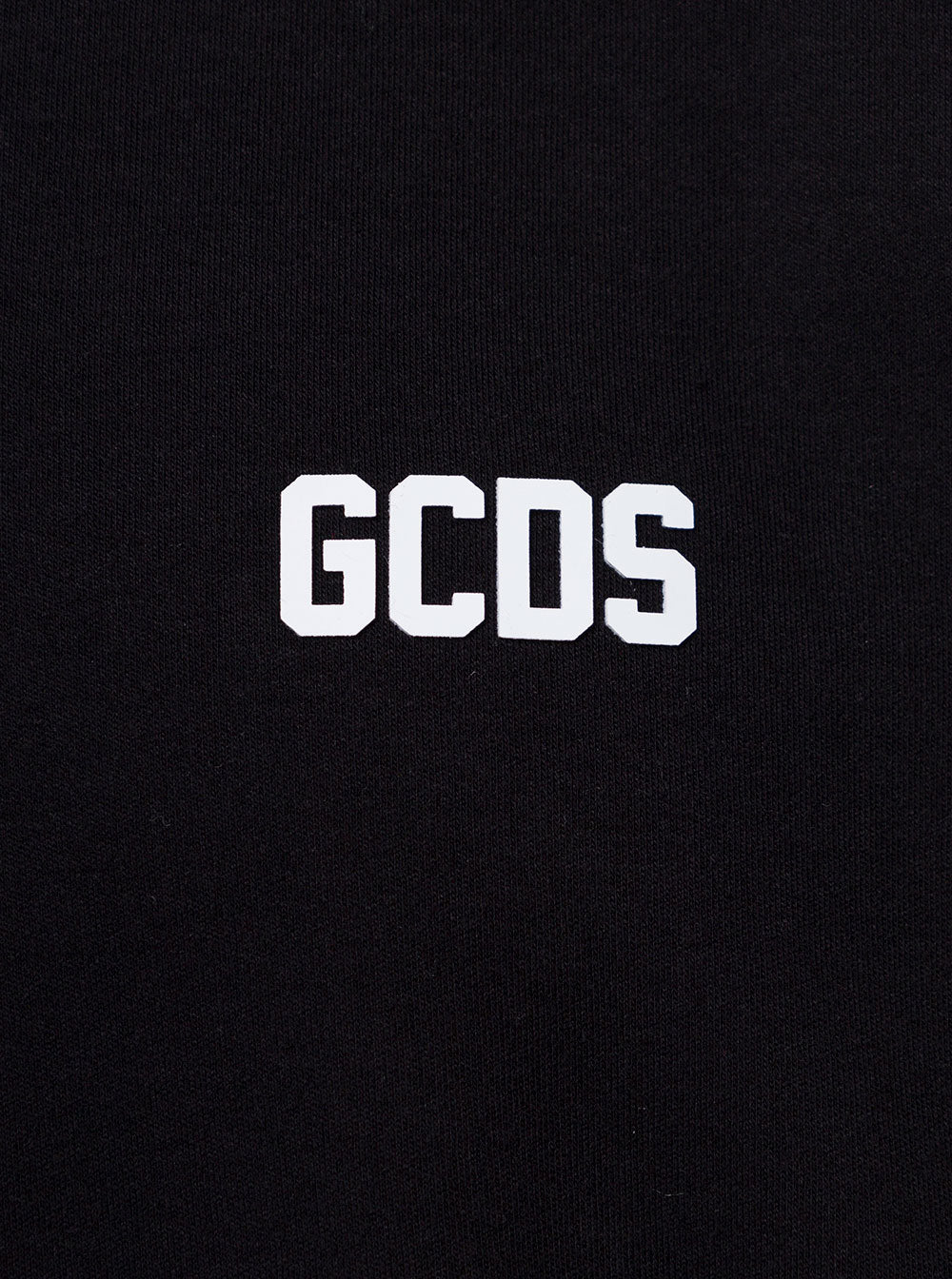Black Crewneck With Contrasting Logo Print Cotton Man Tshirts And Polo Shirts
