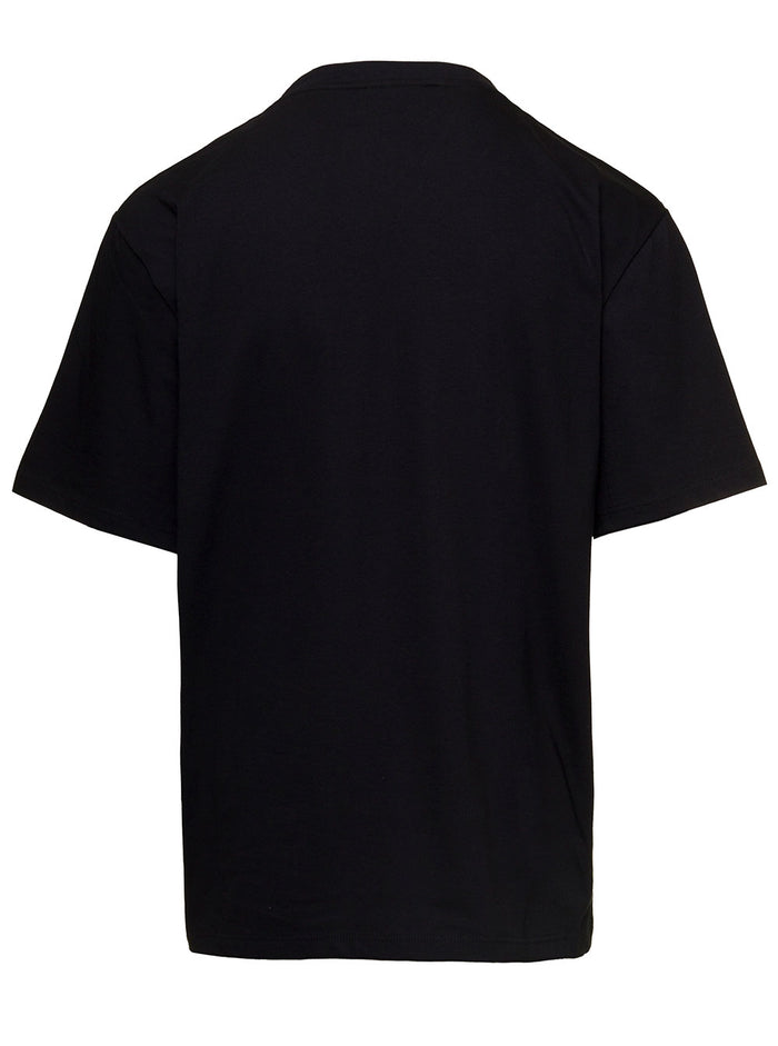 Black T-Shirt With Wirdo Terry Stitch Patch Cotton Man Tshirts And Polo Shirts