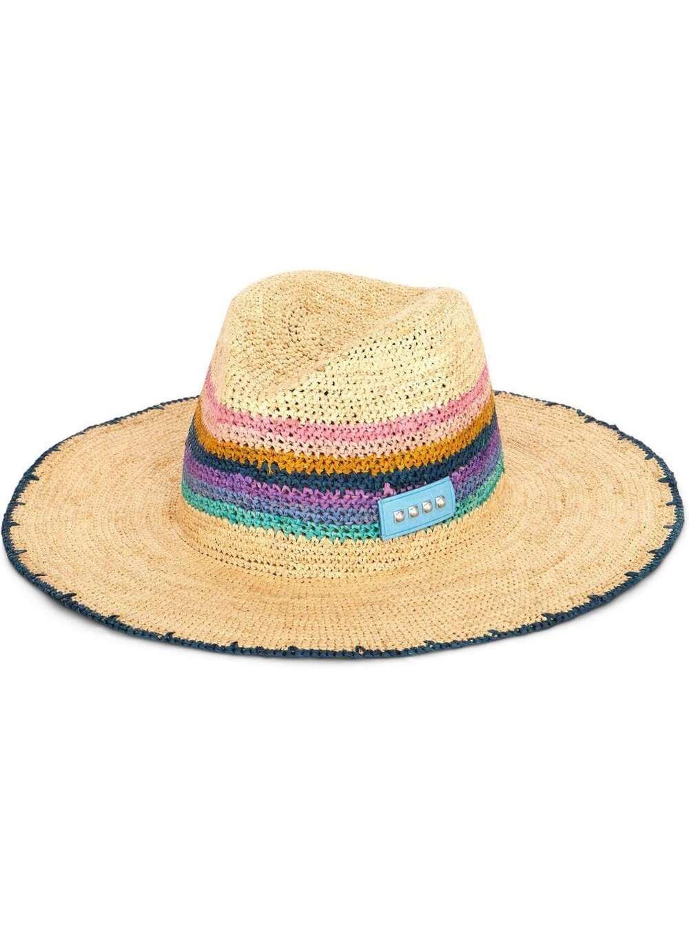 Woven Stripe Straw Sun Hat Raffia Woman Rafia And Gloves