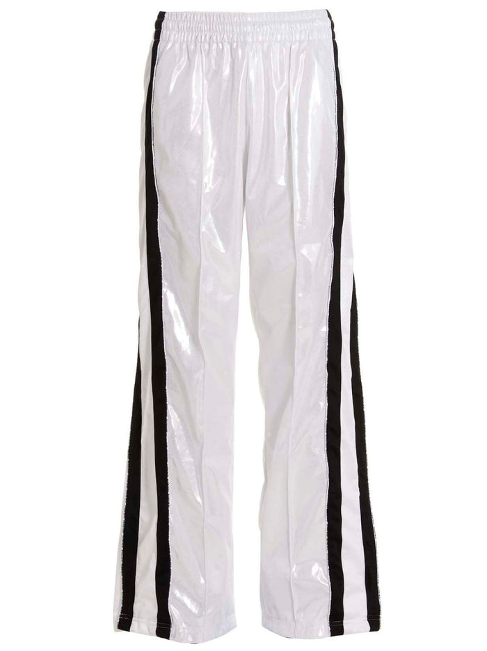 Textured Joggers Silver Polyester