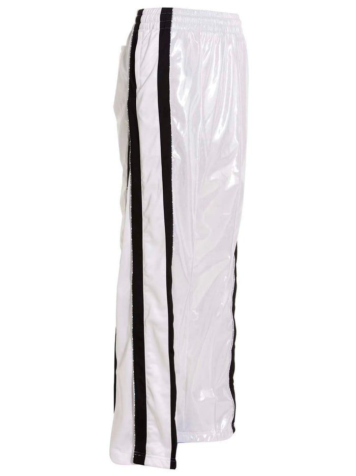 Textured Joggers Silver Polyester