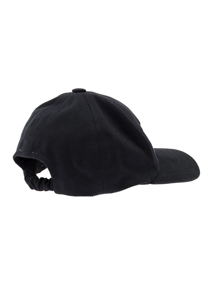 Unisex Patou Cap Black Cotton Hats And Gloves