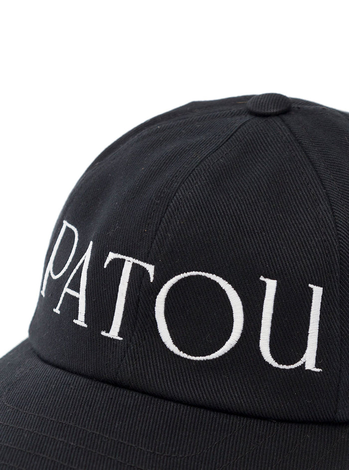 Unisex Patou Cap Black Cotton Hats And Gloves