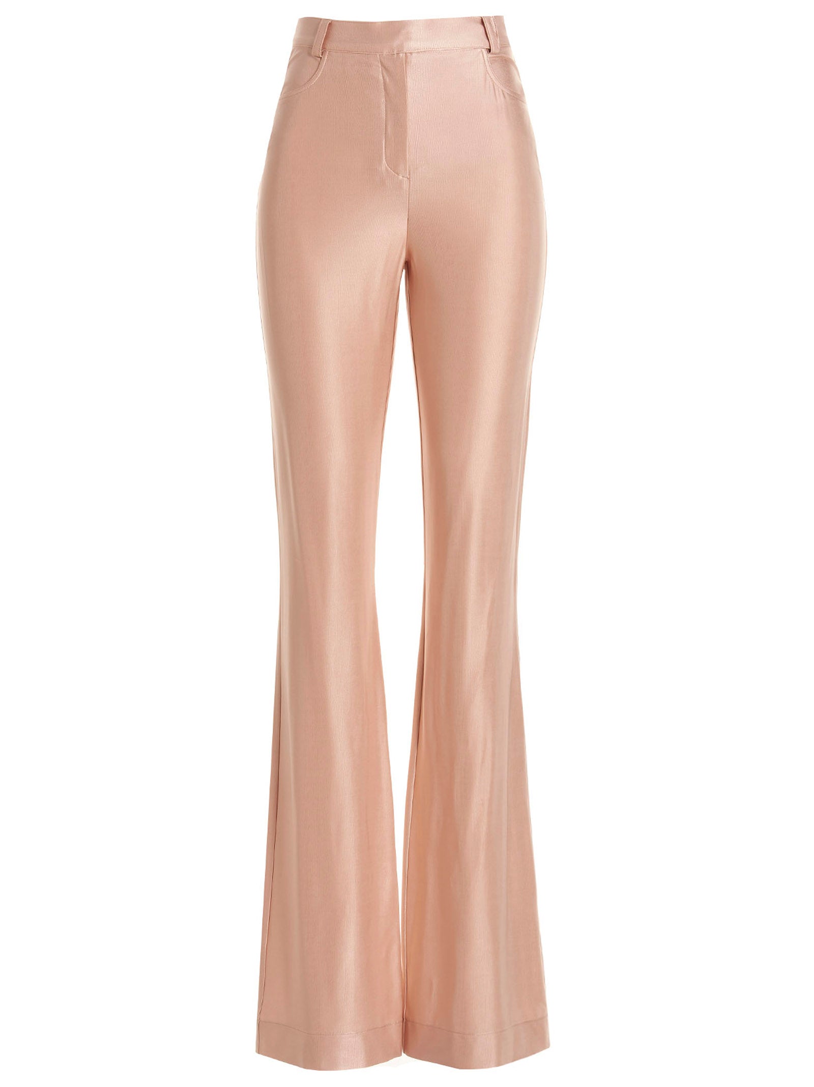 Shiny stretch pants Pink Viscose Elastane
