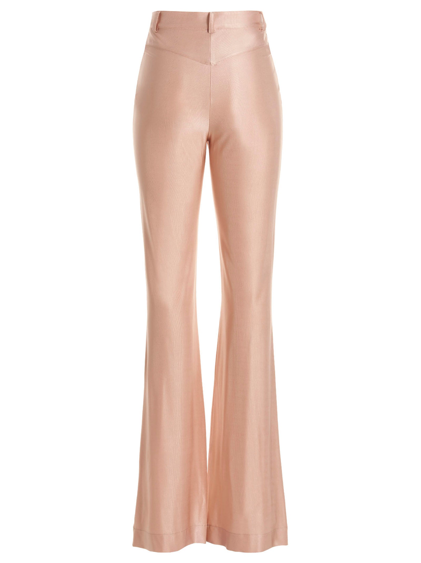 Shiny stretch pants Pink Viscose Elastane