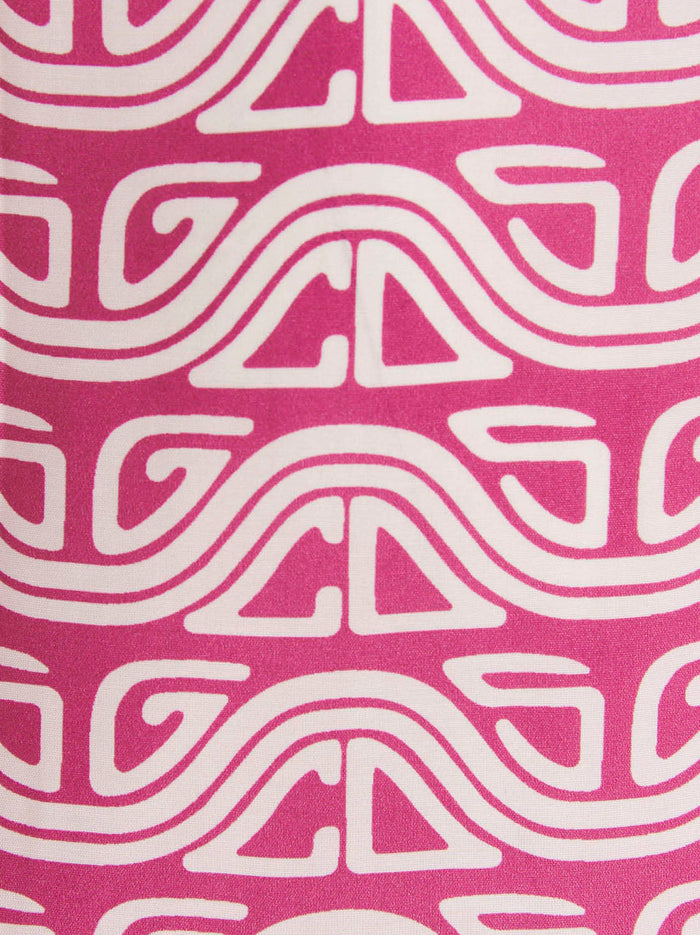 Waved Logo shirt Fuchsia Viscose Shirt, Blouse