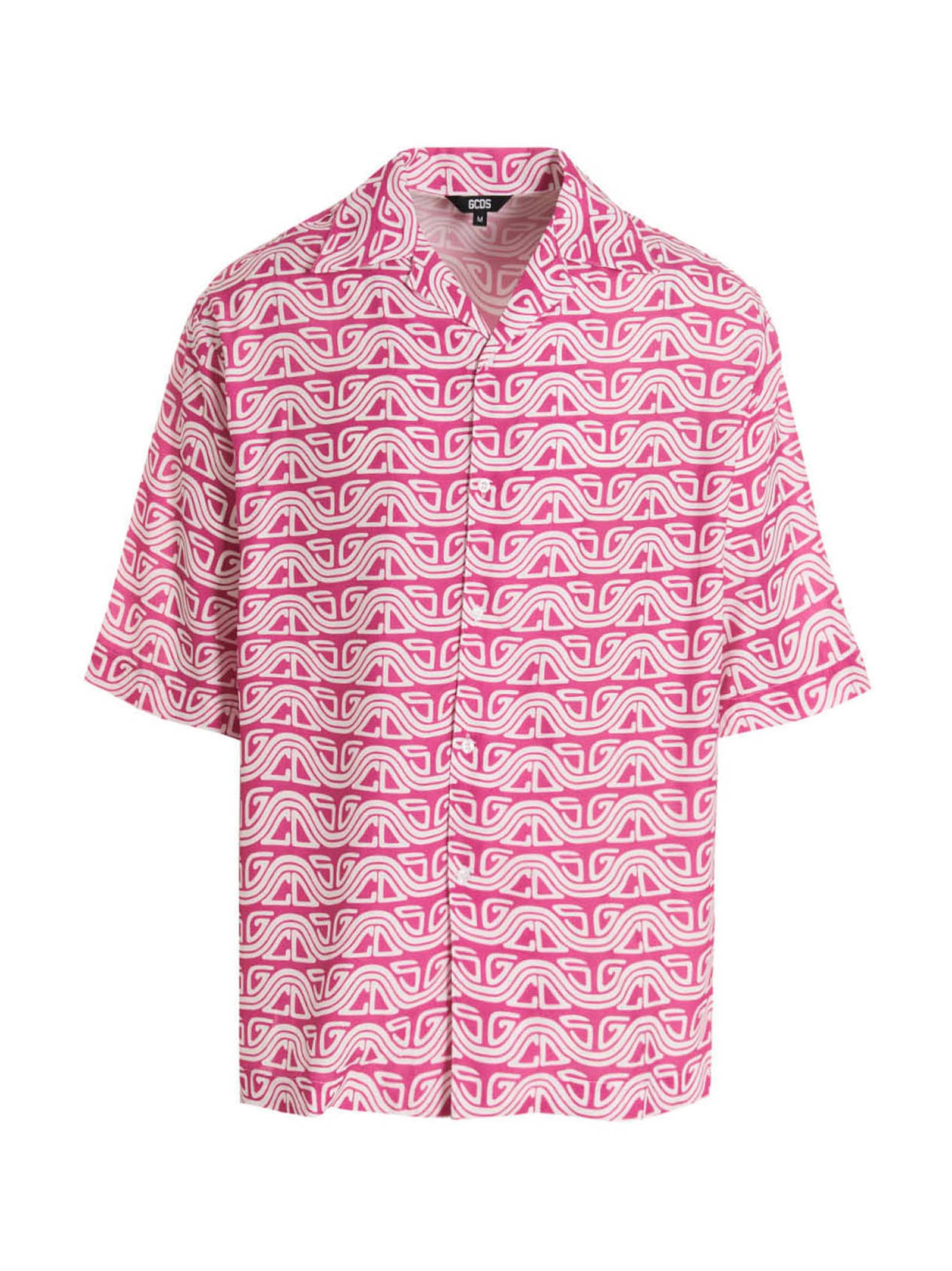 Waved Logo shirt Fuchsia Viscose Shirt, Blouse