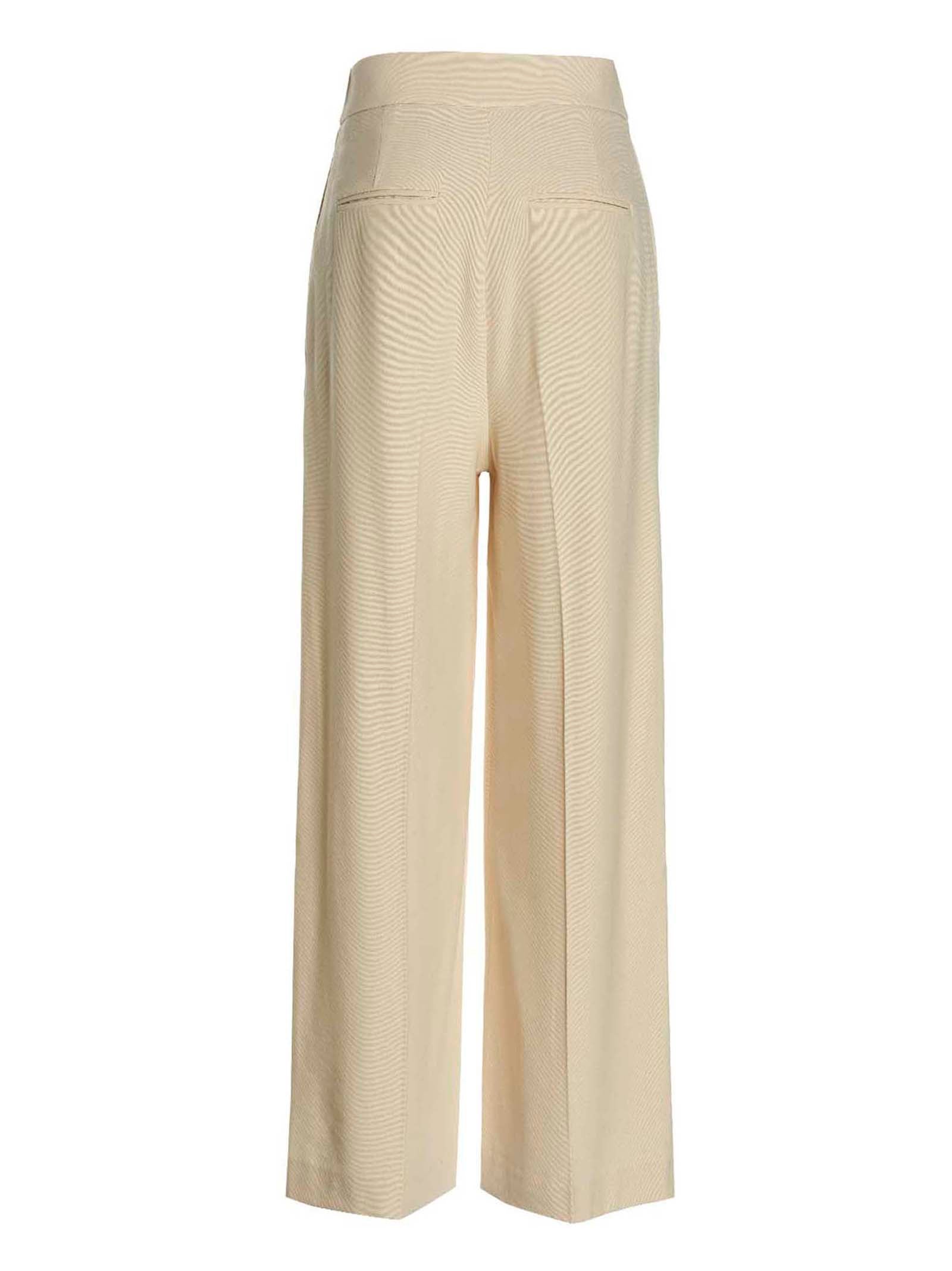 Strannly Pants Yellow Wool Viscose