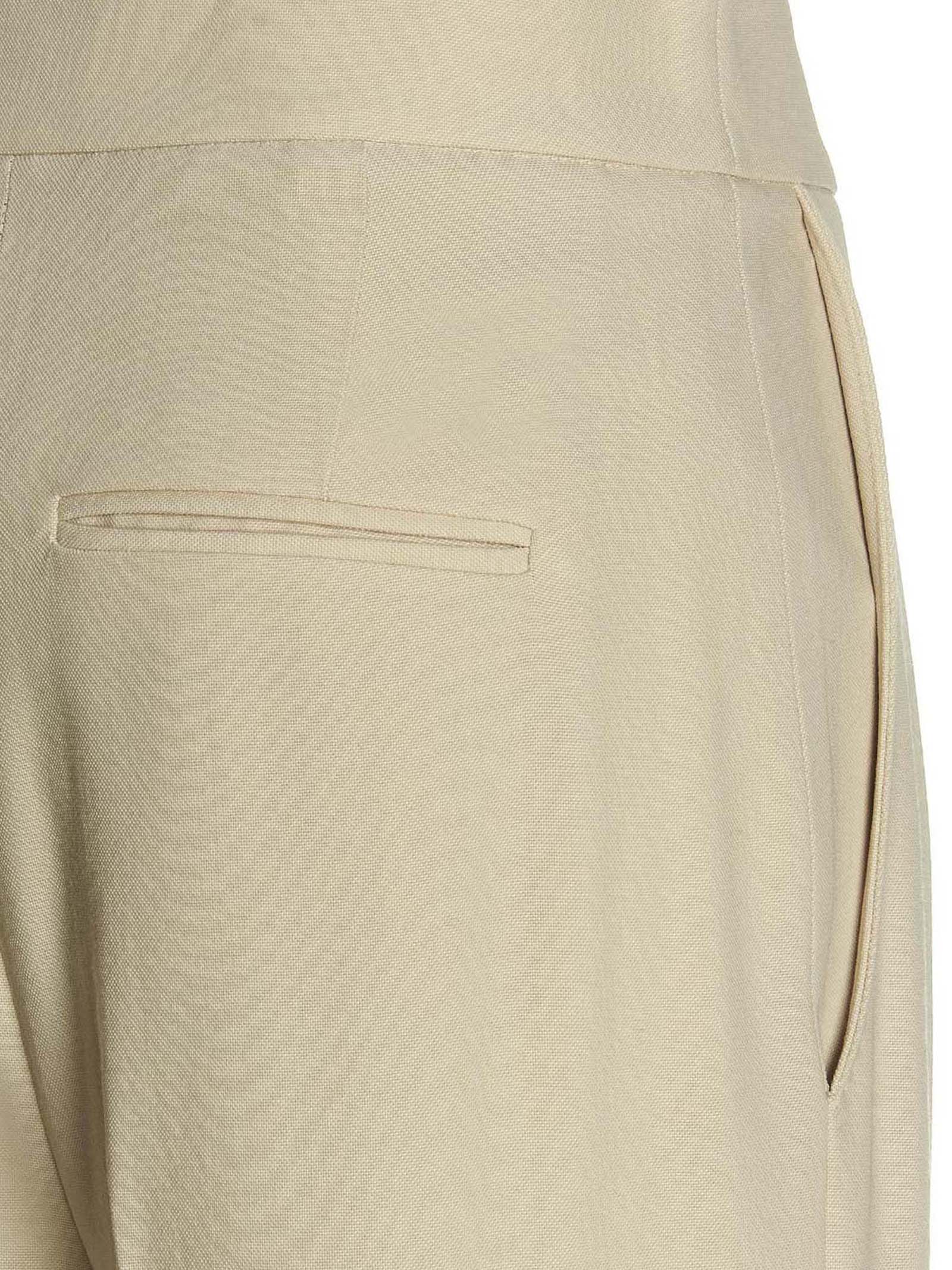Strannly Pants Yellow Wool Viscose