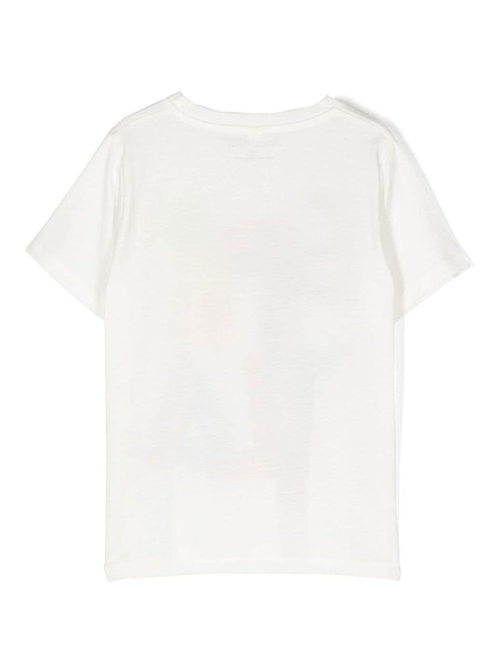 White Cotton T-Shirt With Multicolor Print Stella Mccartney Kids Girl Tshirts And Polo Shirts