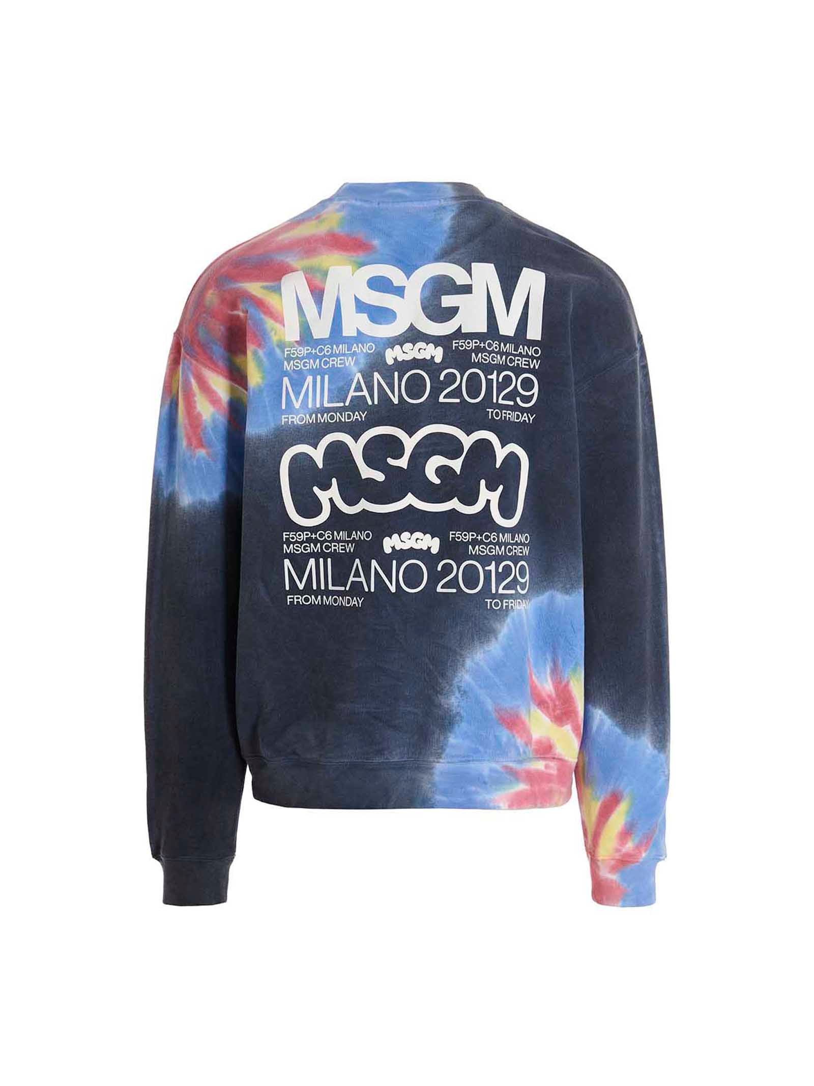 Logo print tie dye sweatshirt by Burro Studio Multicolor Cotton