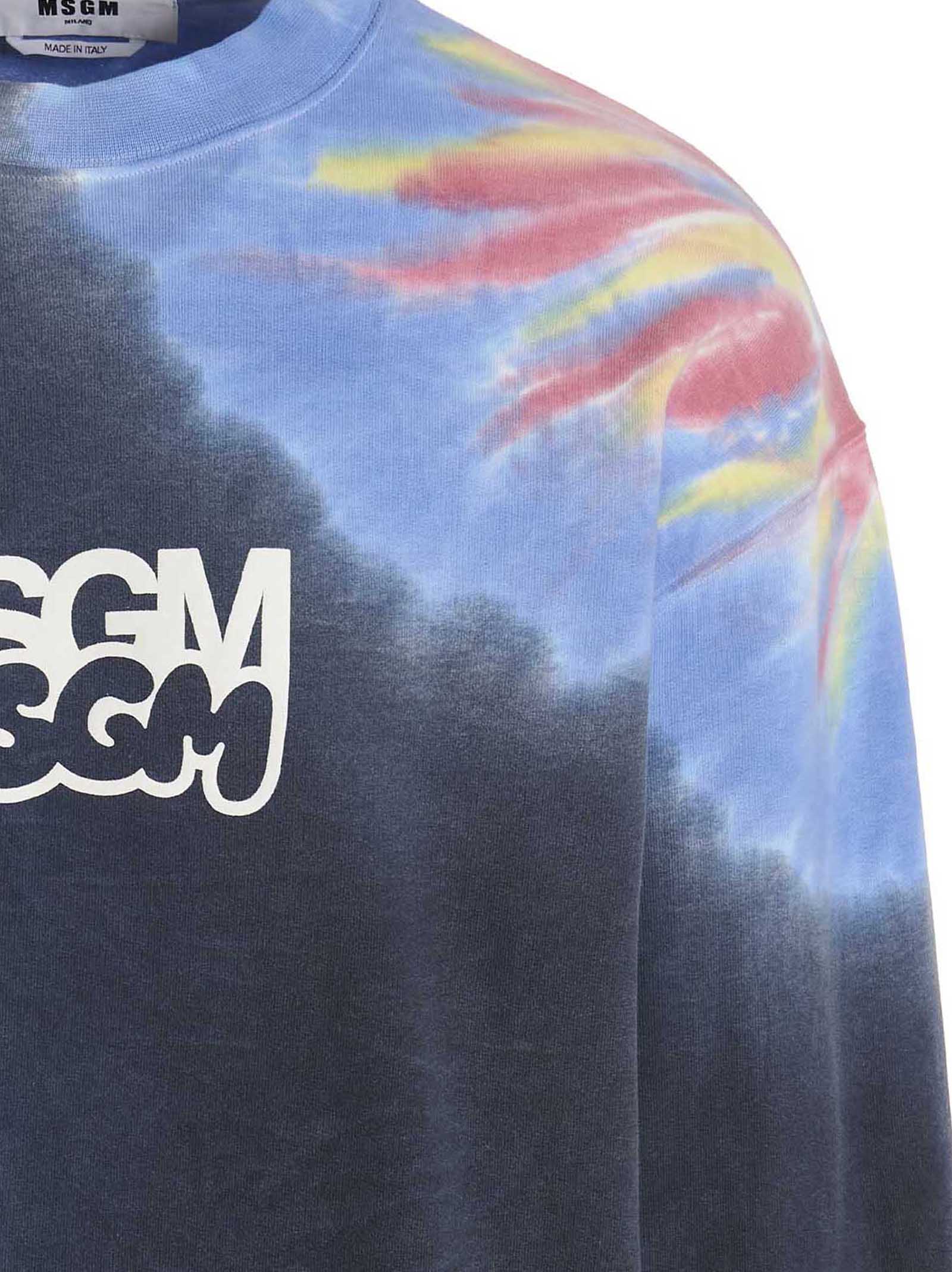Logo print tie dye sweatshirt by Burro Studio Multicolor Cotton