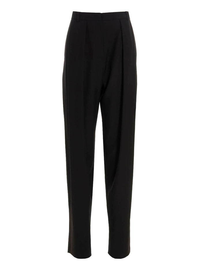 01 Trousers Black Wool