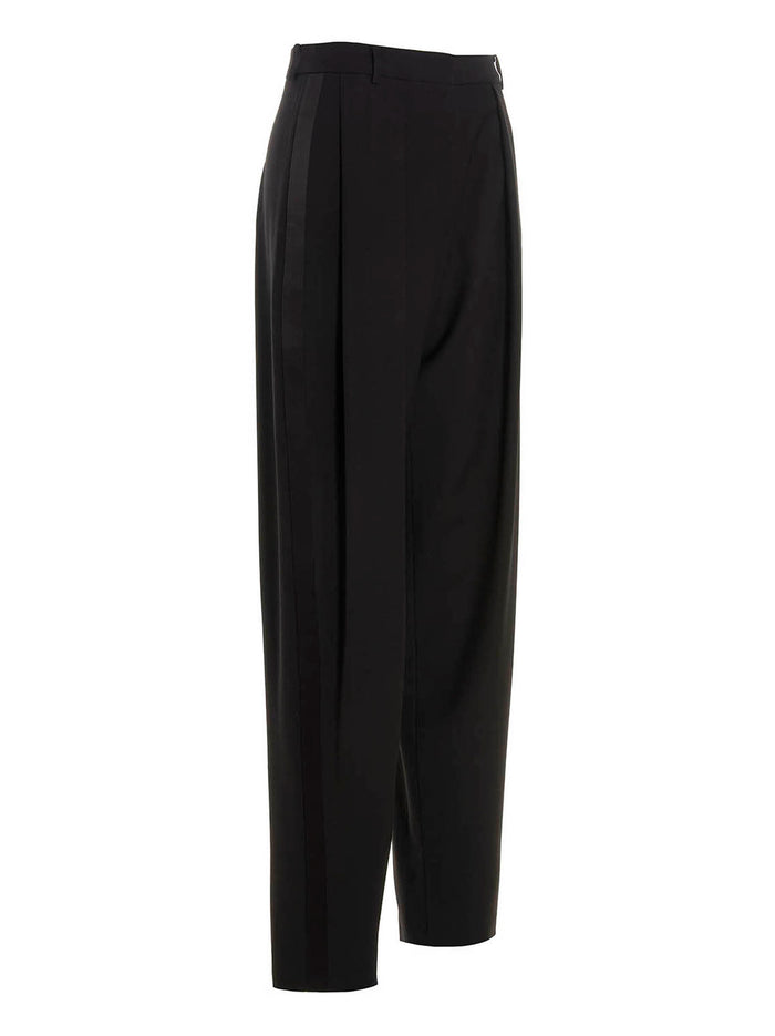01 Trousers Black Wool